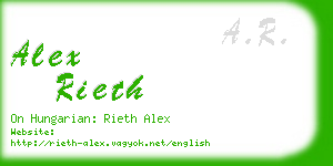 alex rieth business card